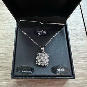 NWB Diamond Pendant Necklace